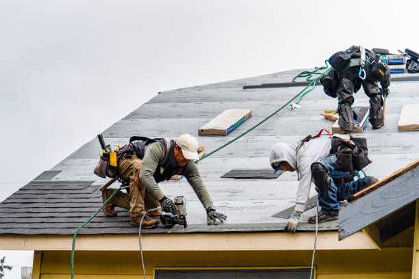 Professional Gutter Installation technician working in Bloomfield, CT
